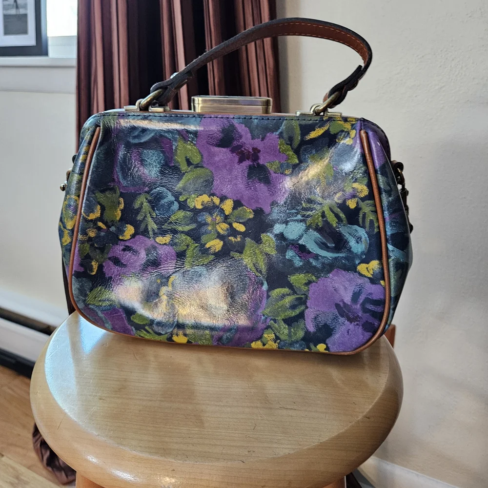 Patricia Nash Multicolor Floral Leather Shoulder Bag - Picture 3 of 4